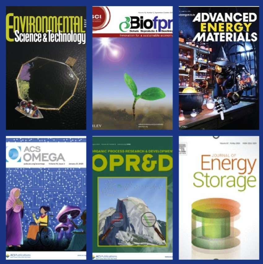 photo collage of science journals