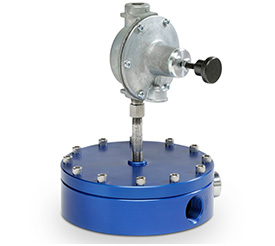 Equilibar GSD back pressure in Aluminum with LPR2 manual low pressure pilot regulator